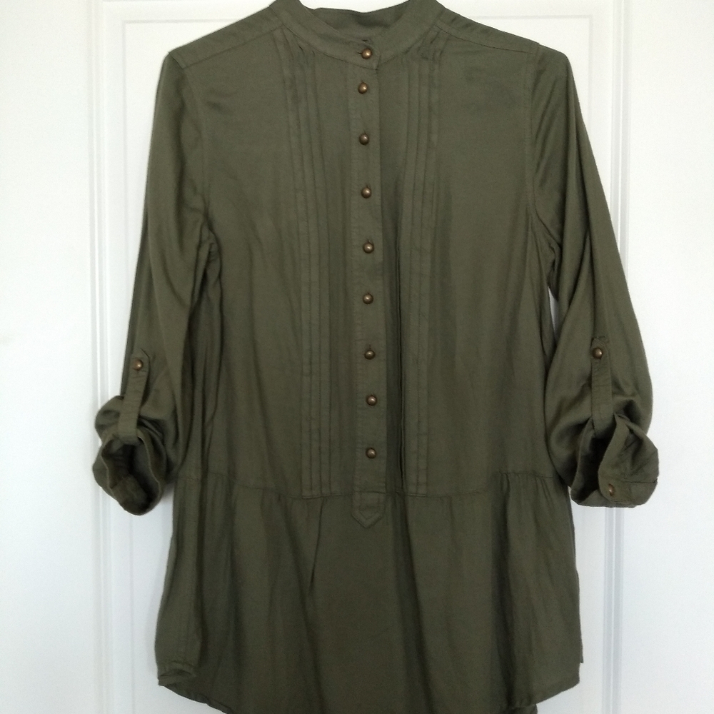 H&M Green Shirt Dress